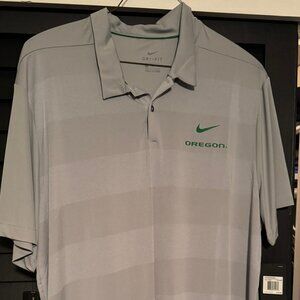 Nike Oregon Ducks 3XL Dri-FIT Golf Polo Short Sleeve Pullover - Gray - New